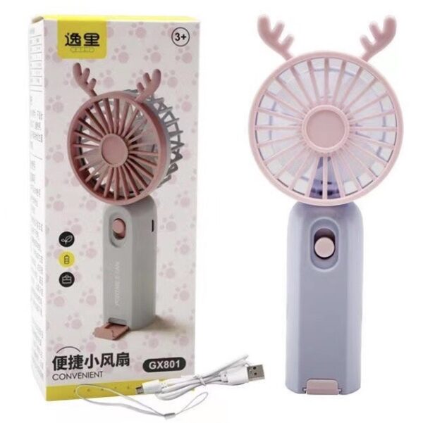 Portable Hand Fan + Light