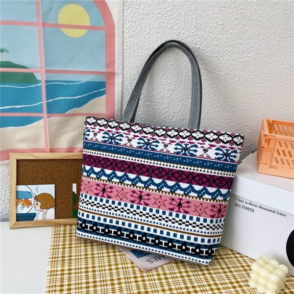 African Pattern Ladies Canvas Bags - Image 2